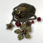 Designer Liz Palacios Gold-Tone Ring Clasp Flower Pendant Necklace image number 3