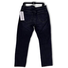 NWT Womens Blue Denim Medium Wash Stretch Pockets Straight Jeans Size 33/29 alternative image