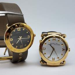 Marc Jacobs Mixed Models Leather Gold Tone Lady's Watch Bundle 2pcs 110g