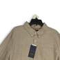 NWT Jachs New York Mens Beige Chambray Collared Button-Up Shirt Size XL image number 3