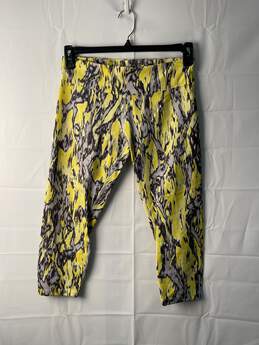 Calvin Klein Woman's Yellow Print Athletic Pants Size M