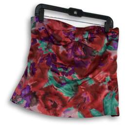 Ann Taylor LOFT Womens Multicolor Strapless Back Zip Cropped Blouse Top Size 8P