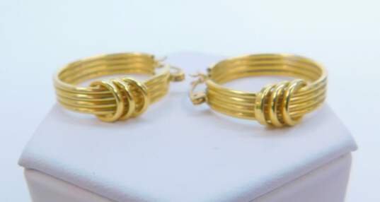 14K Yellow Gold Hoop Earrings 4.3g image number 3