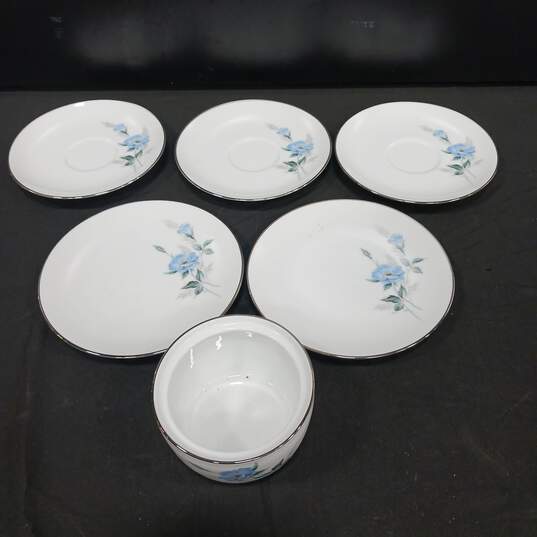 Set of 6 Assorted Noritake Sylvia 6603 Floral Dishes image number 1