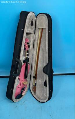 Aubert A Mirecourt Pink Violin Inside Black Case alternative image