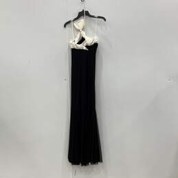 NWT Cache Womens White Black Bow Strapless Back Zip Maxi Dress Size 2 alternative image