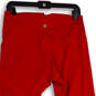 Womens Red Elastic Waist Activewear Pull-On Ankle Leggings Size 12 image number 4