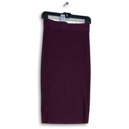 NWT Loft Womens Purple Stripe Elastic Waist Pull-On Straight & Pencil Skirt XS
