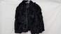 Women's Black Dyed Rabbit Fur Coat Size XL image number 1