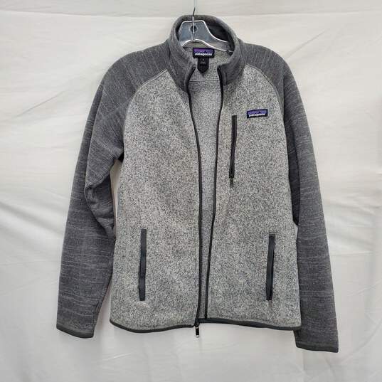 Patagonia WM's Heather Gray Polyester & Fleece Zipper Jacket Size SM image number 1