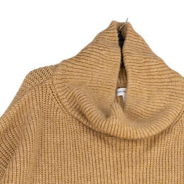 NWT Womens Tan Knitted Mock Neck Pullover Sweater Size X-Large