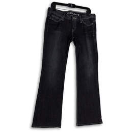 Womens Black Medium Wash Pockets Denim Daredevil Bootcut Leg Jeans Size 29