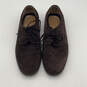 Mens Brown Suede Round Toe Low Top Wingtip Lace Up Oxford Dress Shoes Sz 8D image number 1
