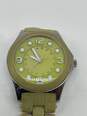 Authentic Womens Olive Green Water Resistant Stainless Steel Wristwatch image number 1