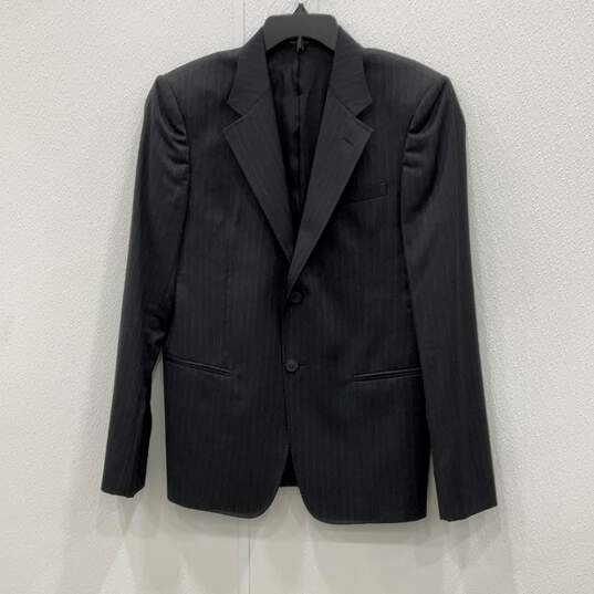 Emporio Armani Mens Gray Striped Blazer And Pants 2 Piece Suit Set Sz 50 w/ COA image number 3