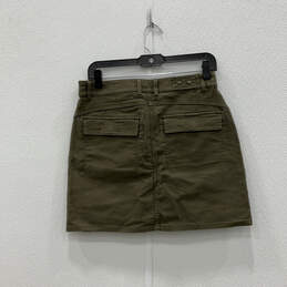 NWT Womens Green Denim Flat Front Slash Pocket Mini Skirt Size 6 alternative image