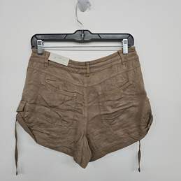 Tan Short Shorts Buttoned Up With Drawstring alternative image
