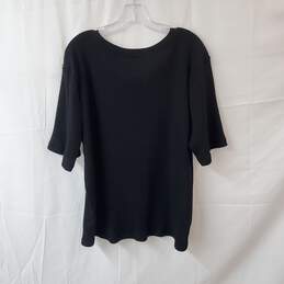 Ralph Lauren Black Ribbed T-Shirt Size 3X alternative image