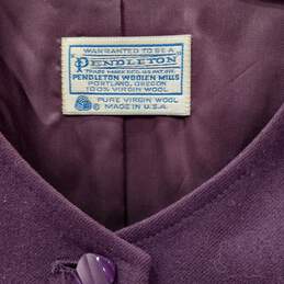 Pendleton Women's 100% Wool Purple Women's Coat Size S alternative image
