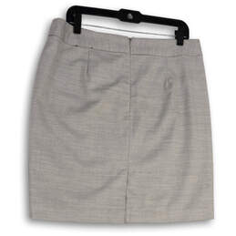 Womens Gray Flat Front Back Zip Short Straight & Pencil Skirt Size 12 alternative image