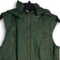 Womens Green Sleeveless Detachable Hood Full-Zip Vest Size XS image number 3