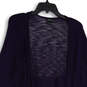 Womens Blue Long Sleeve Handkerchief Hem Open Front Cardigan Sweater Size 2 image number 3
