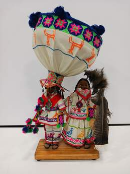 Handmade Native Huichol Doll Lamp