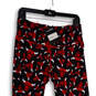 NWT Womens Multicolor Bull Print Elastic Waist Compression Legings Size XL image number 3