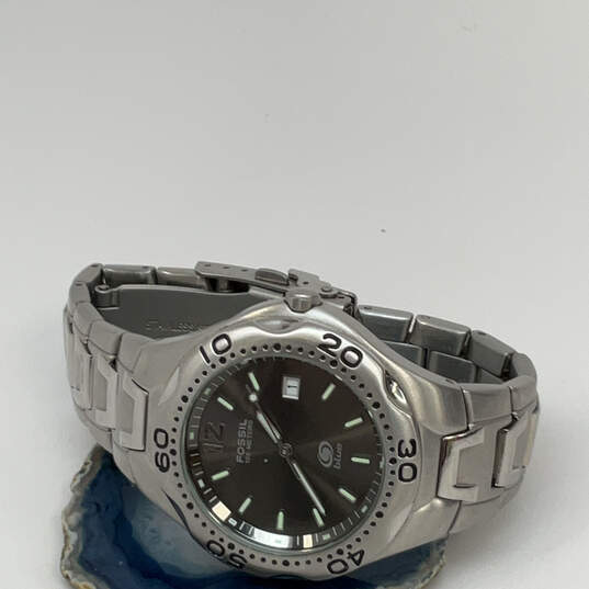 Designer Fossil Blue AM-3423 Silver-Tone Stainless Steel Analog Wristwtach image number 1