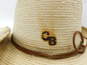 VTG Sun Body Hats Guatemala Handcrafted Palm Leaves Western Hat Gus Crease SZ 7 3/8 image number 7
