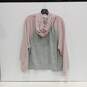 Women's Pink/Gray Heather Long Sleeve Hoodie Size L image number 2