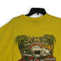 Mens Yellow Graphic Print Short Sleeve Crew Neck Pullover T-Shirt Size 3XL image number 4