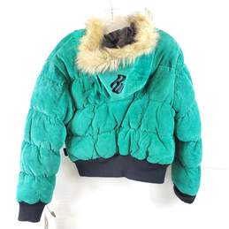 Rocawear Women Green Quilted Parka Jacket L NWT alternative image