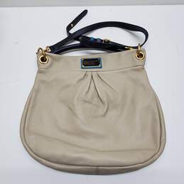 Marc by Marc Jacobs Classic Q Hiller Beige Leather Hobo Bag