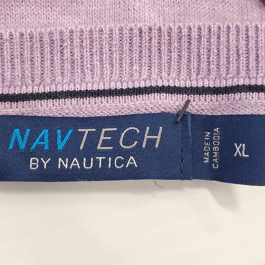 Nav Tech By Nautica Men Purple Sweater XL NWT image number 3
