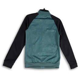 Womens Green Black Long Sleeve Full-Zip Embossed Track Jacket Size Small alternative image