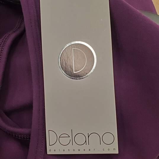 Delano Women Purple Wrap Top Sz XS image number 3