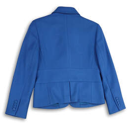 Womens Blue Notch Lapel Long Sleeve Two Button Blazer Size 8P alternative image