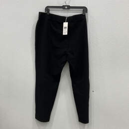 NWT Womens Black High Waist Washable Stretch Crepe Slim Cropped Pants Sz 1X alternative image