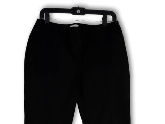 Womens Black Flat Front Stretch Pockets Regular Fit Ankle Pants Size 0.5 image number 3