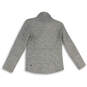 Womens Gray Space Dye Mock Neck Long Sleeve Full-Zip Jacket Size 2 image number 2