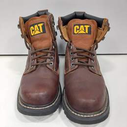 CAT Caterpillar Inc Men's 60518 Brown Leather Steel Toe Work Boots Size 9M