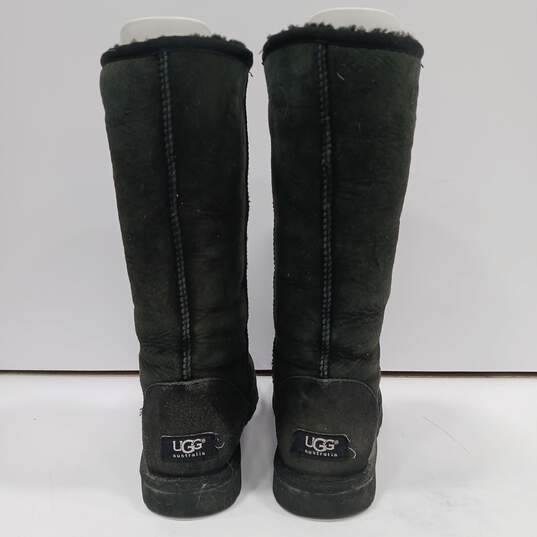 Ugg Australia Women's Black Suede Classic Tall Boots Size 8 image number 4