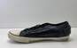 Aldo Leather Saftey Pin Detail Lace Up Sneakers Black 9 image number 2