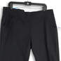Womens Black Flat Front Elastic Waist Pull-On Ankle Pants Size XL image number 3