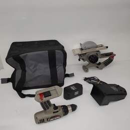 Untested Porter Cable Circular Saw and Impact Driver w/ Storage Bag , Battery & Charger P/R alternative image