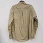Mens Khaki Pocket Collared Long Sleeve Dress Shirt Size 16.5 34-35 image number 2