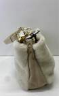Lisa Conte Italy Ivory Shearling Lambskin Fur Shoulder Satchel Bag image number 6