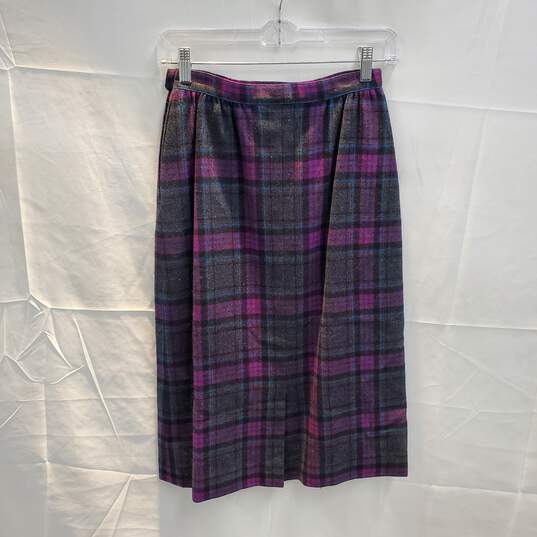 Miss Pendleton Wool Plaid Skirt Women's Size 4 image number 3