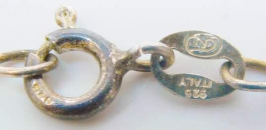 Brutalist Sterling Silver Pearl Pendant Necklace & Brooch 35.8g image number 4